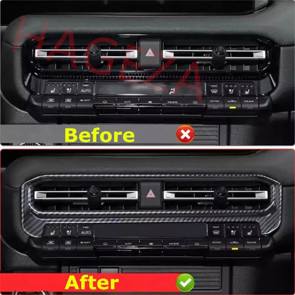 Carbon Fiber ABS Center Air Vent Outlet Trim For Toyot@ for Land Cruiser LC250 2024+