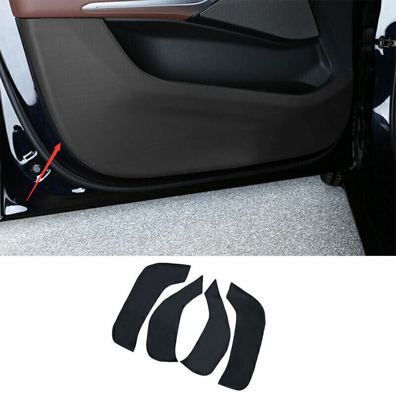 for BMW X5 G05 2019-23 Black PU Leather Door Anti-kick Panel Guard Cover Trim 4P