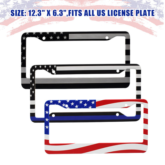 2-Pack for GMI US Flag Patriot Trucks, Car License Plates, and Chassis Covers n
