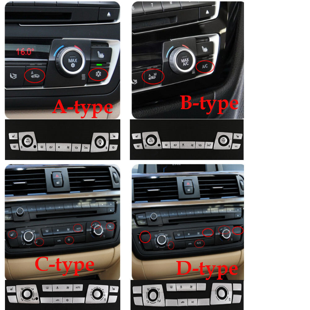 15¡Á Alloy Air Conditioner Switch Button Cover for BMW 3 4 Series F30 3GT 2013-19