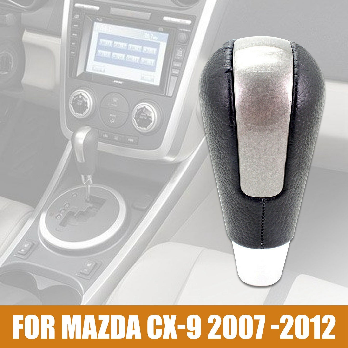 Automatic Leather Gear Shift Knob for Mazda CX-9 2007 2008 2009-2012 AT