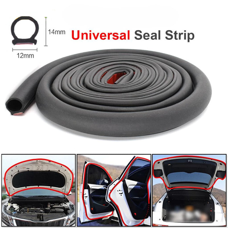 8M Car Rubber Door Anti Seal Strip Big D Type Mat Waterproof Seals Protector Pad