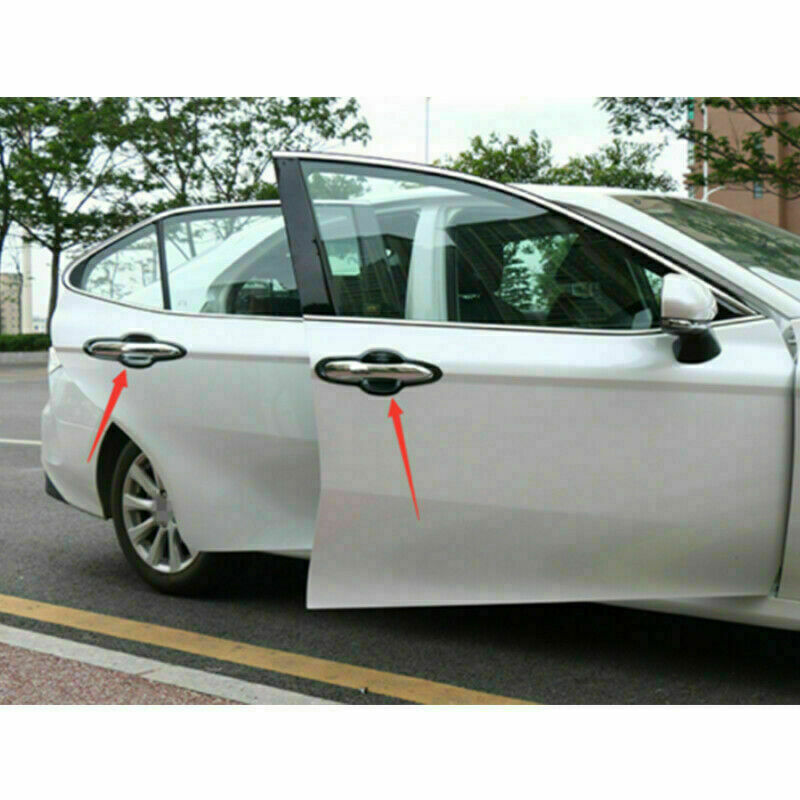 8x for Toyota for Camry 2018-2022 Carbon Fiber Door Handle Bowl Protector Cover Trim