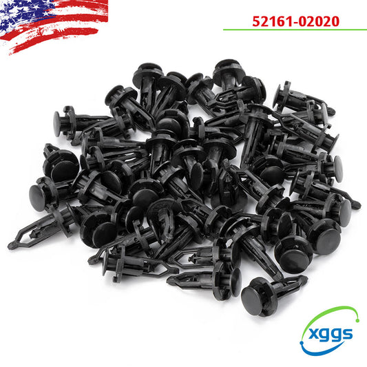 100 Pcs Bumper Retainer Clips Fit for TOYOTA for LEXUS for SCION 52161-16010 52161-02020