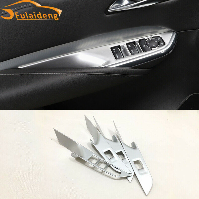 4P for Cadillac XT4 2018-2021 Silver Car Interior Window Switch Panel Cover Tirm