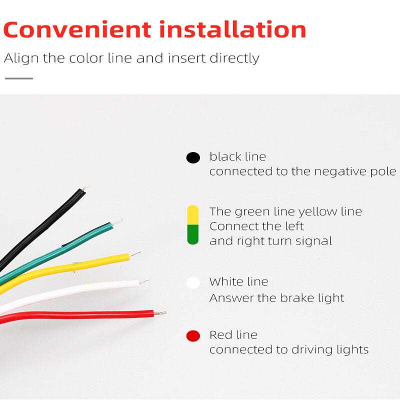 150cm LED tailgate light strip for running brake trucks, red/amber. n