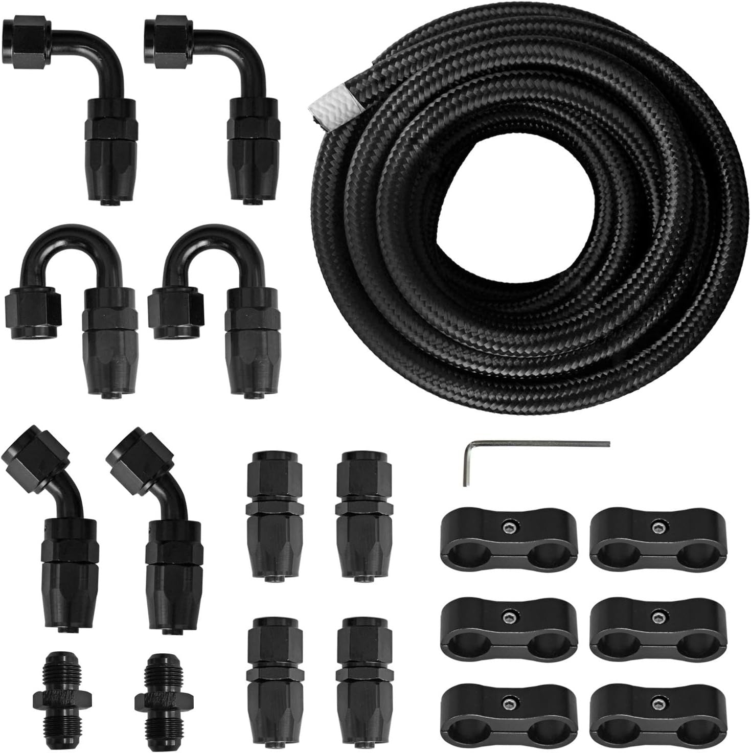AN6 fuel line stainless steel braided fuel hose end fuel adapter kit fuel line