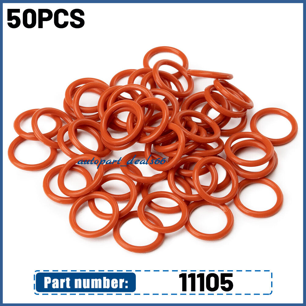 Set of 50 Oil Drain Plug O-Ring #11105 (Orange Color) Fits For Q