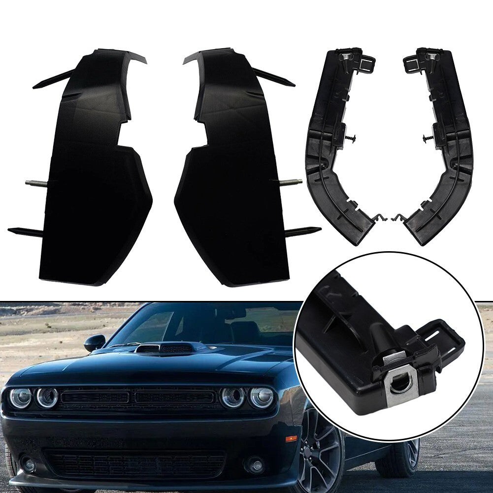 4pc LH+RH Retaining Bumper Fascia Support Bracket for Dodge for Challenger 15-22 v