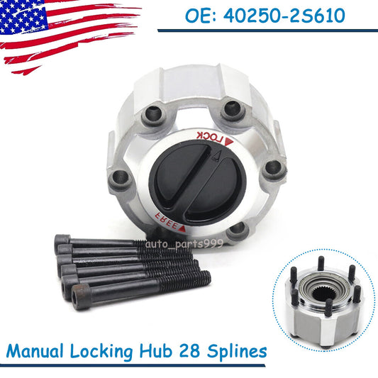 Manual freewheel wheel bearing hub lock 28 spline for pickup truck D21 40250-2S610- n