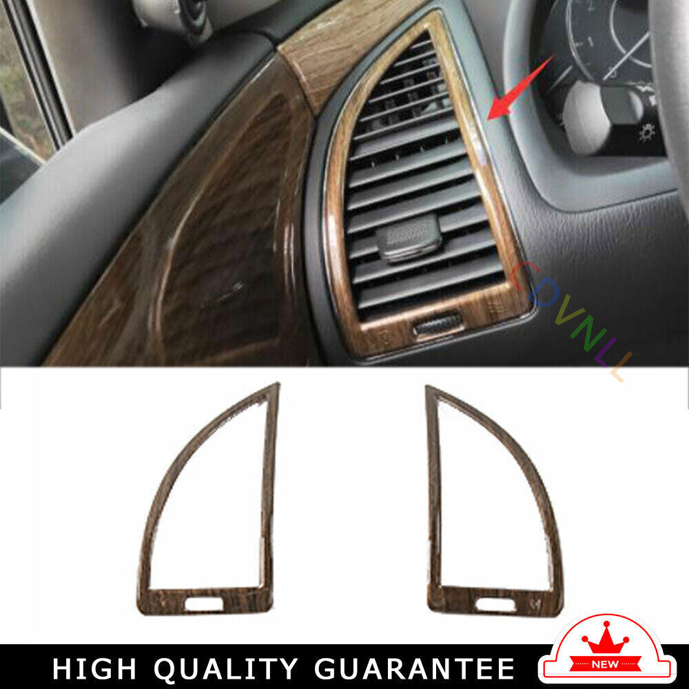 LR AC Air Outlet Vent Cover Trim Fit for Nissan Armada Y62 2017-2020 Wood Grain