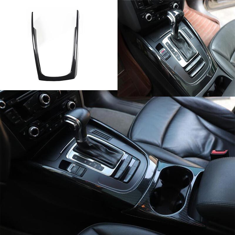 Console Gear Shift Frame Trim ABS Style Car for Audi Q5 2009-2017 Carbon Fiber