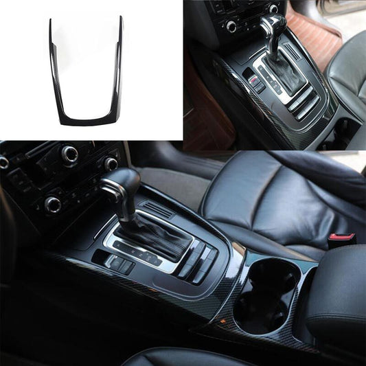 Console Gear Shift Frame Trim ABS Style Car for Audi Q5 2009-2017 Carbon Fiber