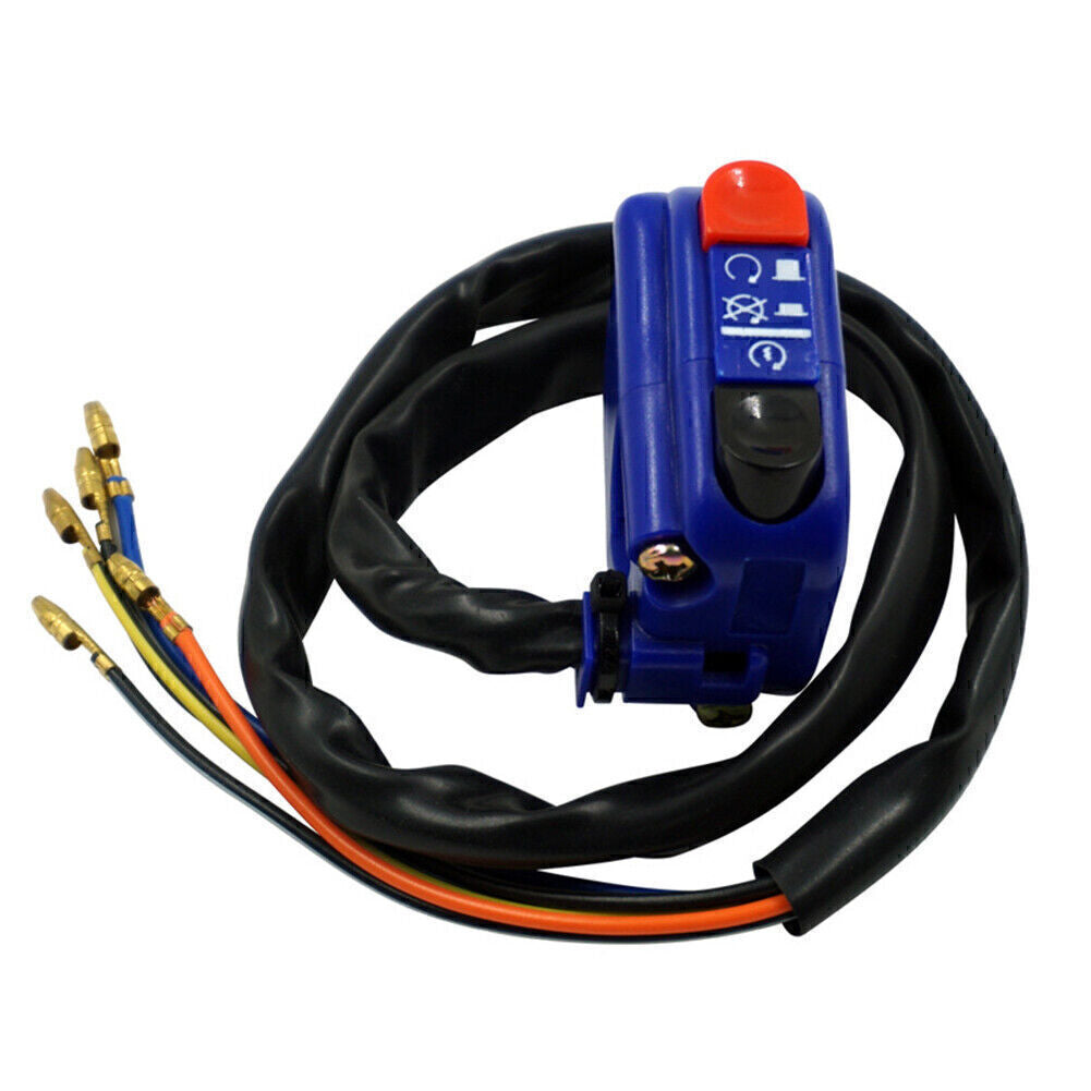 7/8 Handlebar Ignition Switch On Off Starter Engine Start Universal Blue
