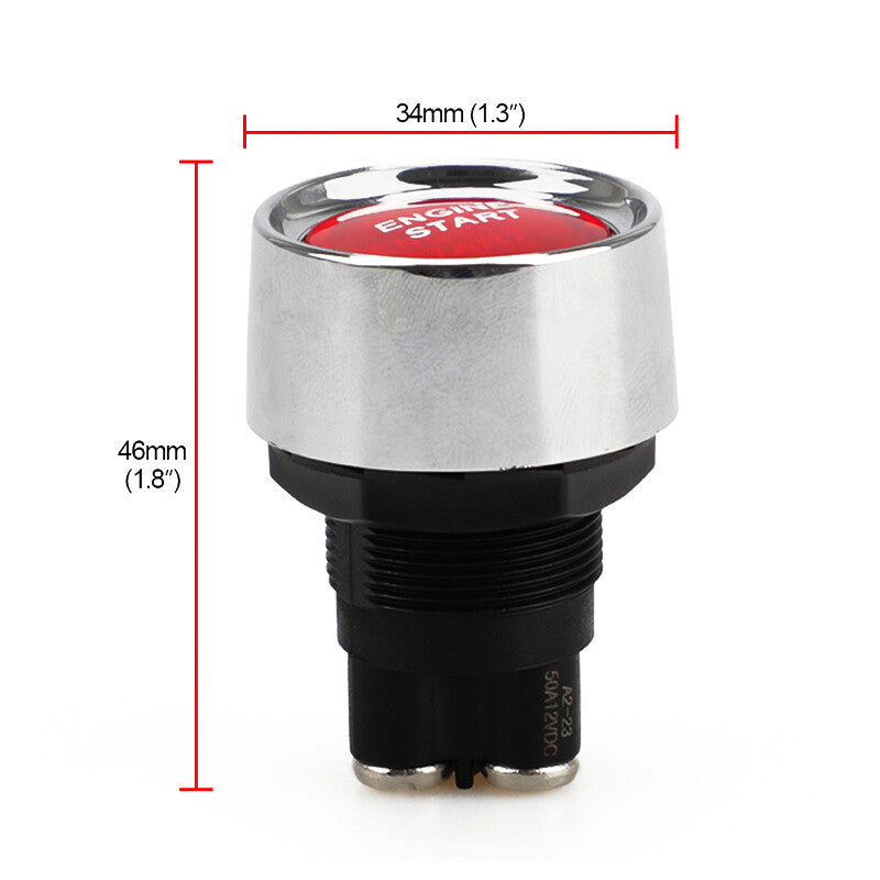 General Motors Red LED Illuminated Engine Start Switch Button for Beginners n