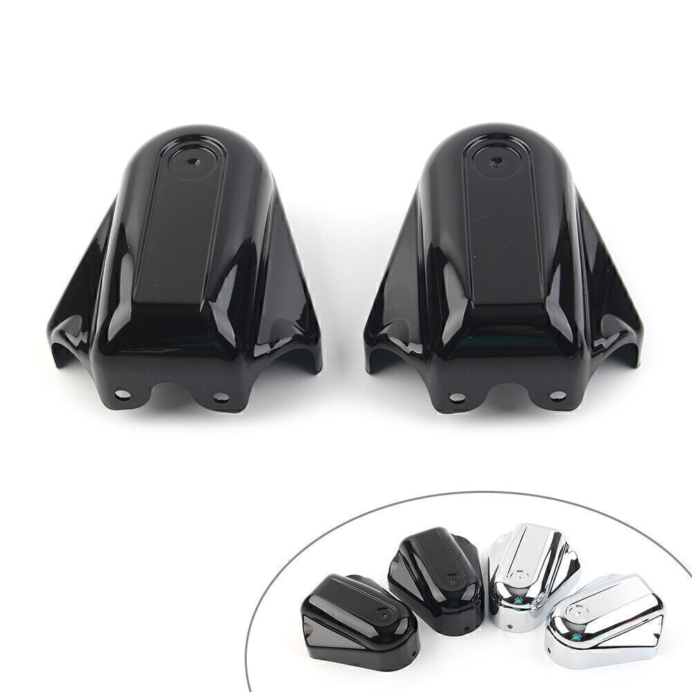 for Harley Softail 2008-2017 Black/Chrome 2x Rear Axle Cover Swingarm Caps