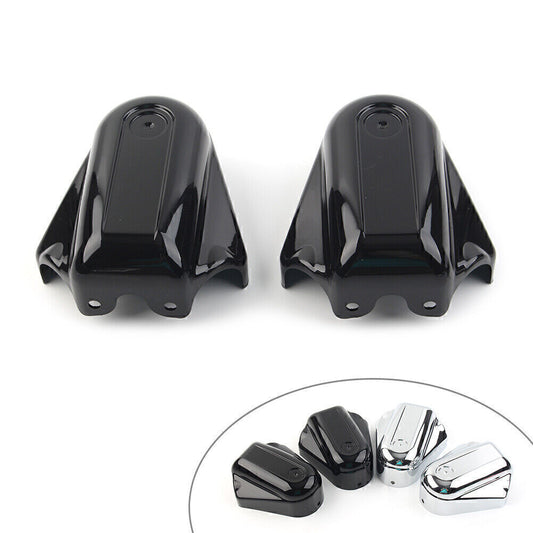 for Harley Softail 2008-2017 Black/Chrome 2x Rear Axle Cover Swingarm Caps