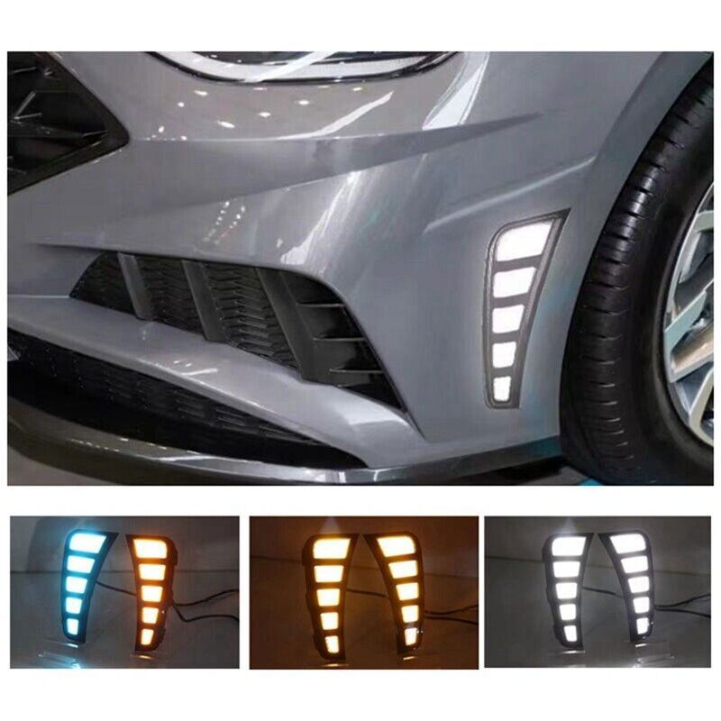 DRL Daytime Running Driving Light w/Turn Signal for Hyundai Sonata 2021-2023 n