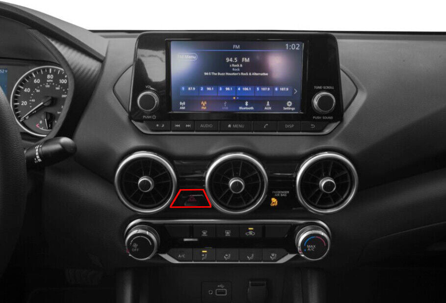 Mergency Light Switch Control Trim for Nissan Sentra Sylphy 2020-2022 Bright Red