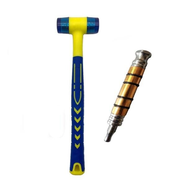 1 Heads Tap Down Hammer Knock Down Rubber Hammer for Remove Dent v