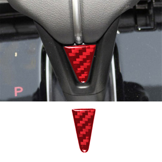 Red Carbon Fiber Interior Gear Shift Rod Side Cover Trim for Honda CR-V 2017-21