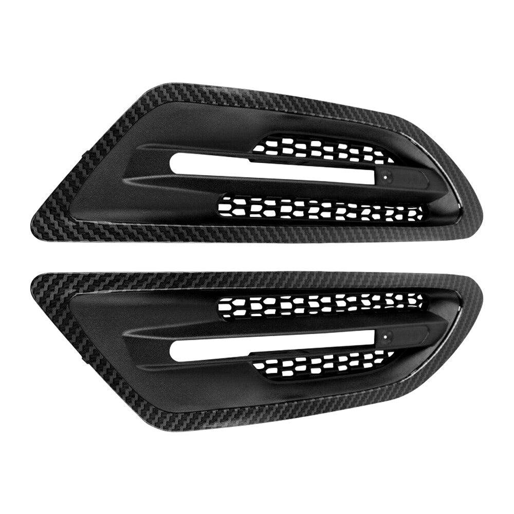 2X For 2011-16 for BMW 5-Series F10 M5 Carbon Fiber Side Vent Grille Air Fender Mesh