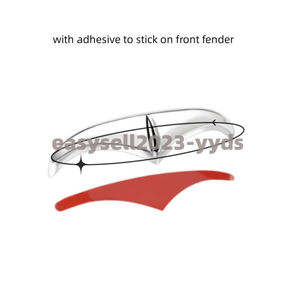 Chrome Front Fender Leading Edge Tip Trim Accent for Harley Street Glide 2014-19