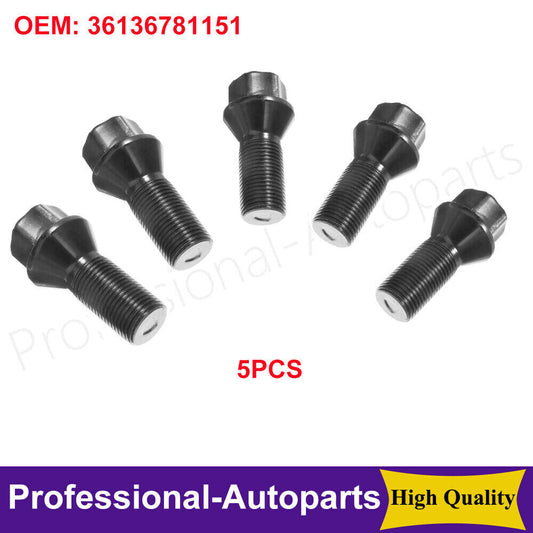 Set of 5PCS Wheel Lug Bolt Nut Steel Universal for BMW X3 X5 E70 E71 F20 F25 Q
