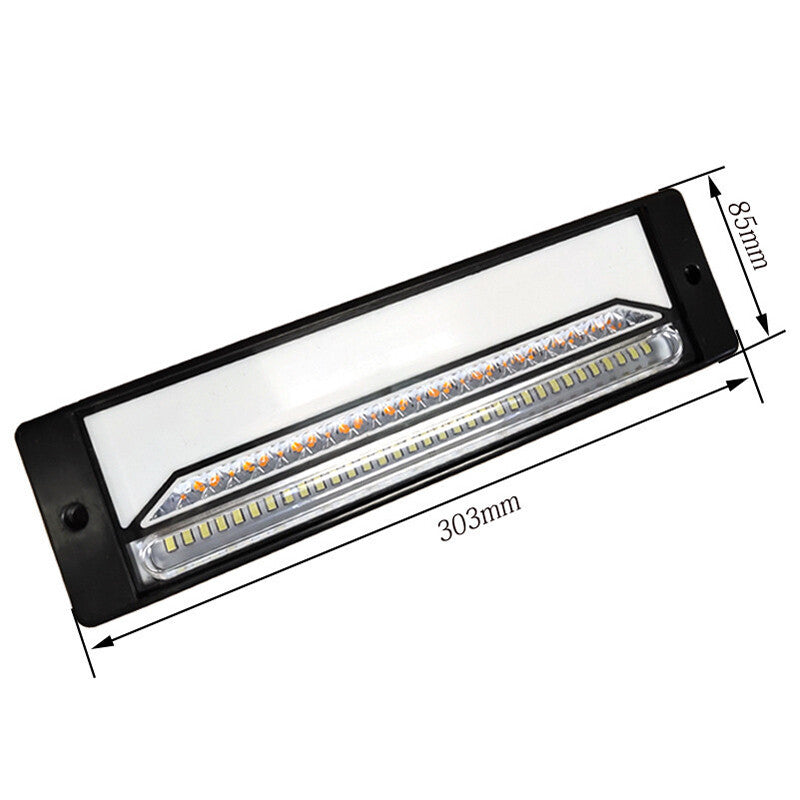 2PCS 12-30V Halo Flowing 147 LED Truck Turn Signal Brake Tail Light Lamp Durable v
