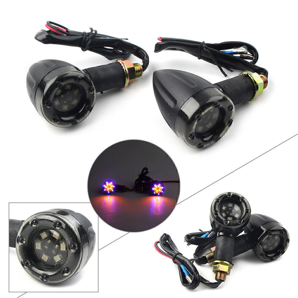 2X Universial Motorcycle LED Turn Signal Light Indicators Bulb for Harley Q