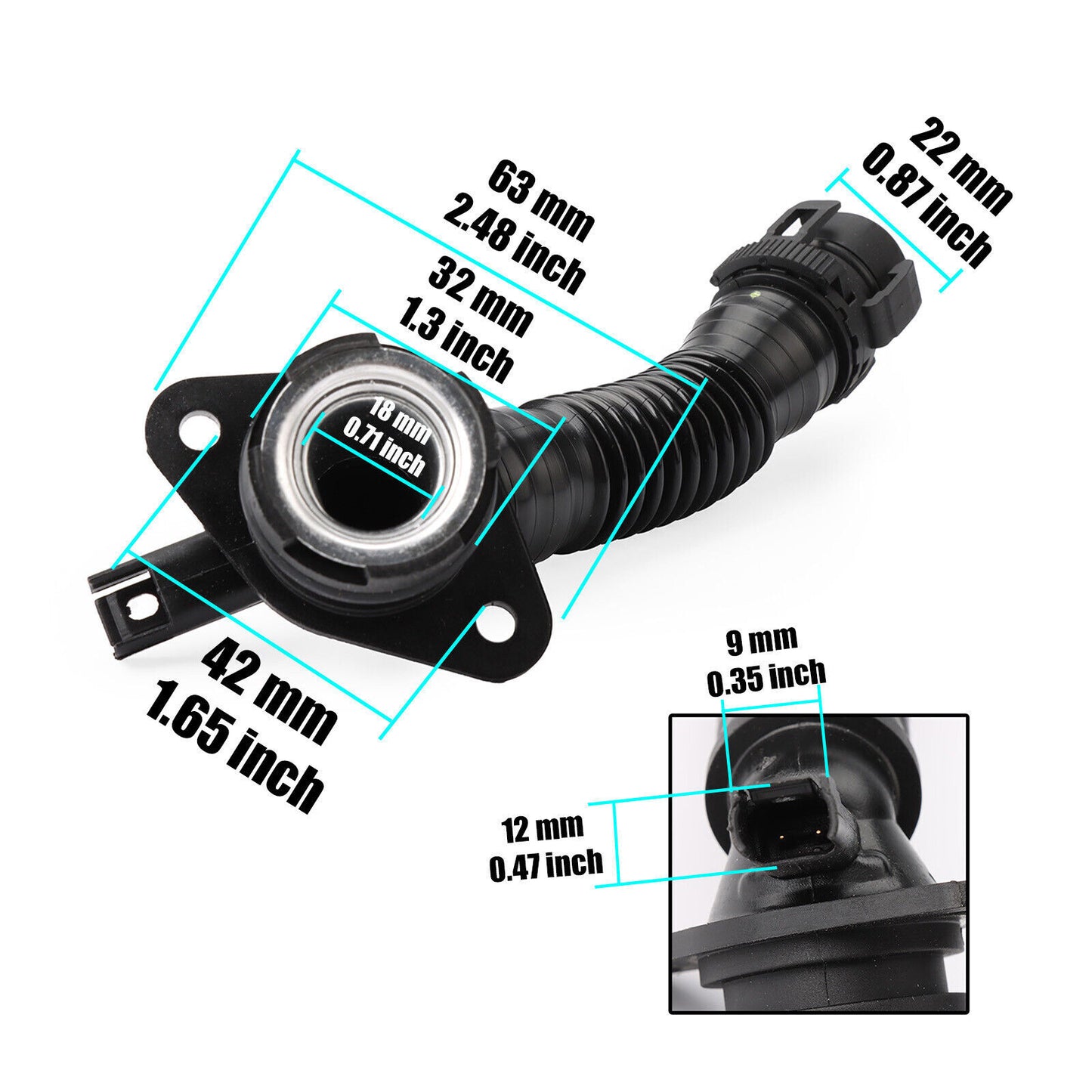 CrankCase Vent Hose 11127590163 3.0L for BMW N55 135I 135IS 335I 535I 640I 535I