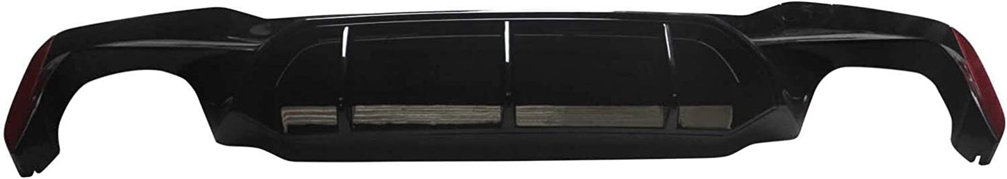 M5 style rear diffuser for 2017-23 for BMW G30 5 Series with M Sport gloss black bumpers. Q
