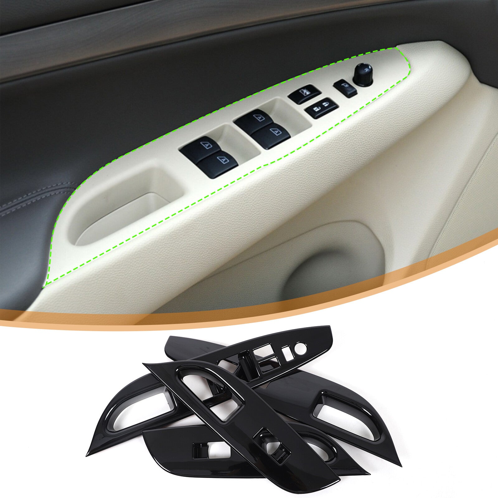 ABS carbon fiber driver for seat ventilation frame decoration suitable for Corvette C7 2014-2019- v