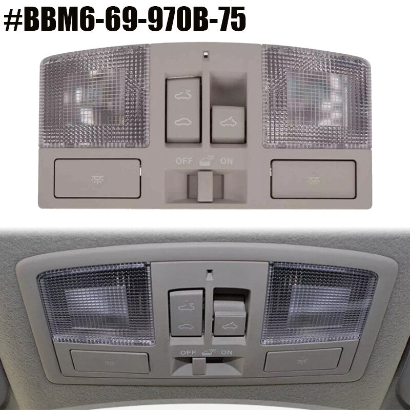 Overhead control console with sunshade switch and downlight for 2010-2012 for Mazda 3 models. Q
