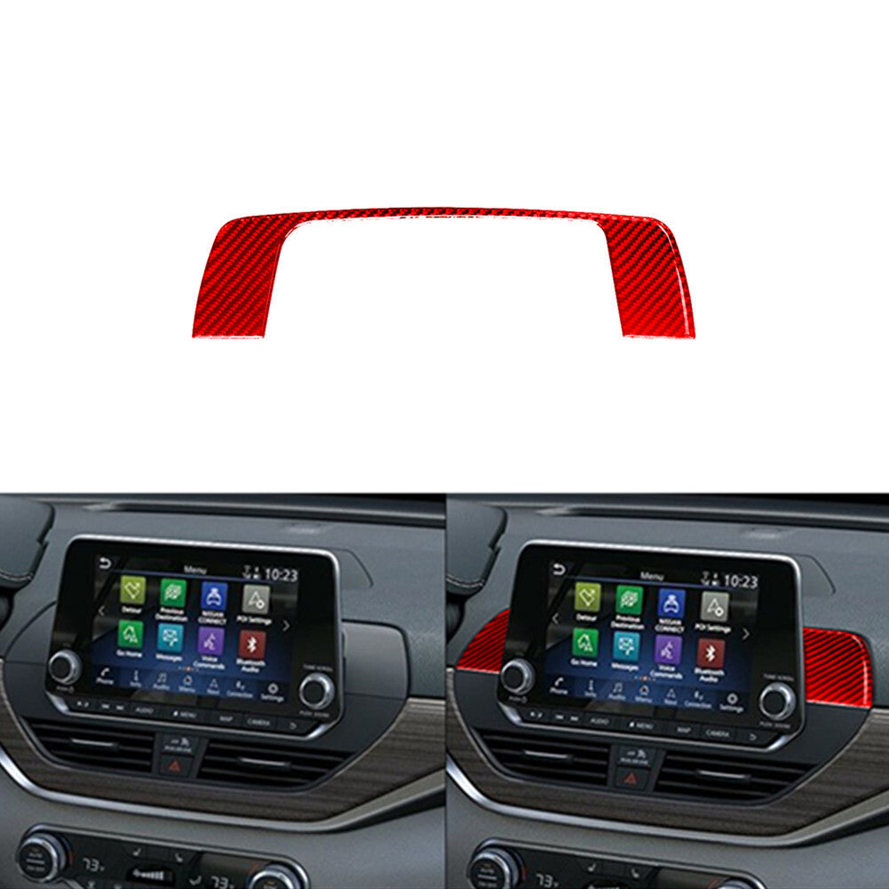 Red Carbon Fiber Front Door Window Control Panel Cover For Altima 2019-22 v