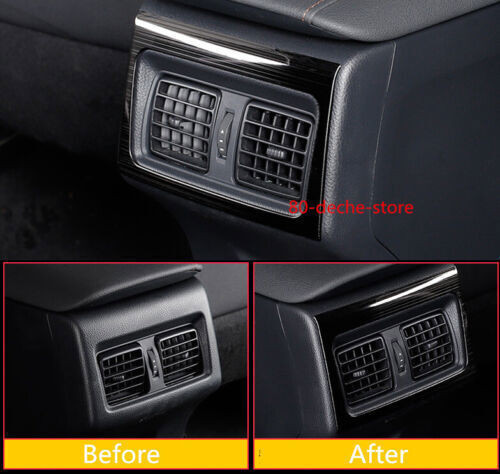 Black Titanium Rear Air Outlet Decor Panel Frame Trim for Toyota for Camry 2018-21