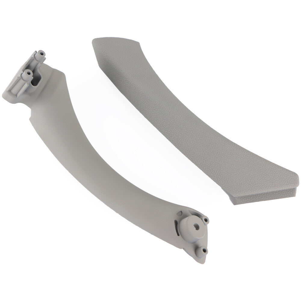 Gray door panel handle pull tab cover + inner bracket on the right side, suitable for BMW E90 328i.