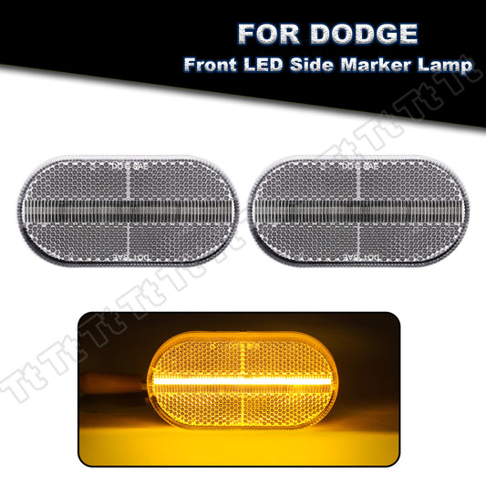 For 92-02 for Dodge VIPER GTS SRI SRII LED Side Marker Turn Signal Light Clear Lens - v