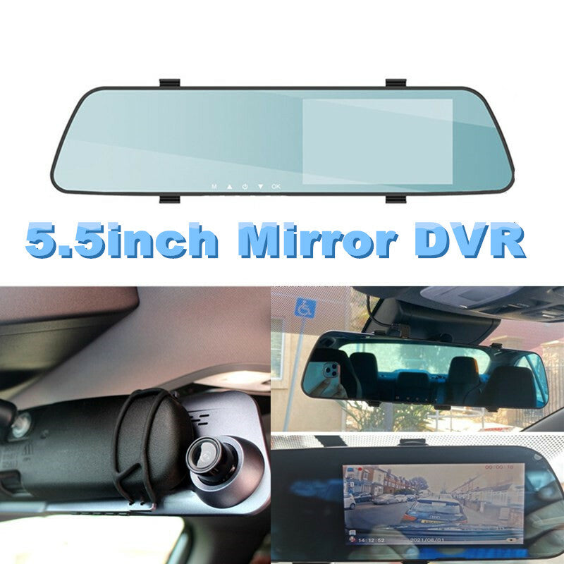 Car Rearview Mirror Video Recorder Camcorder Dash Camera Dual Len Registrator