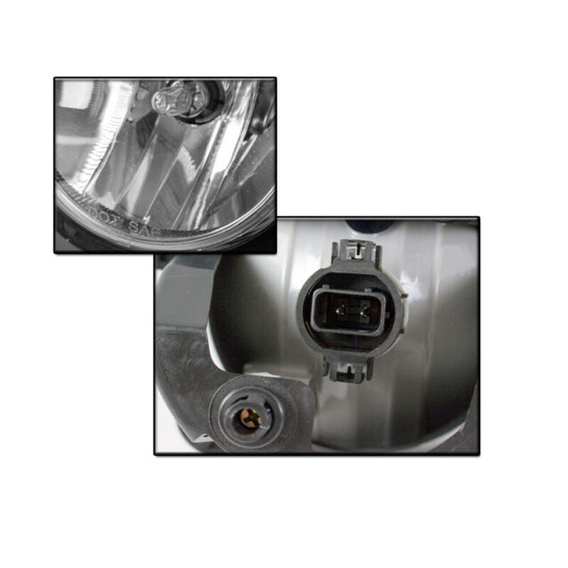 For 2007 2008-2012 for Ford escape Pair Bumper driving fog lamp LAMP CHROME W/BULB