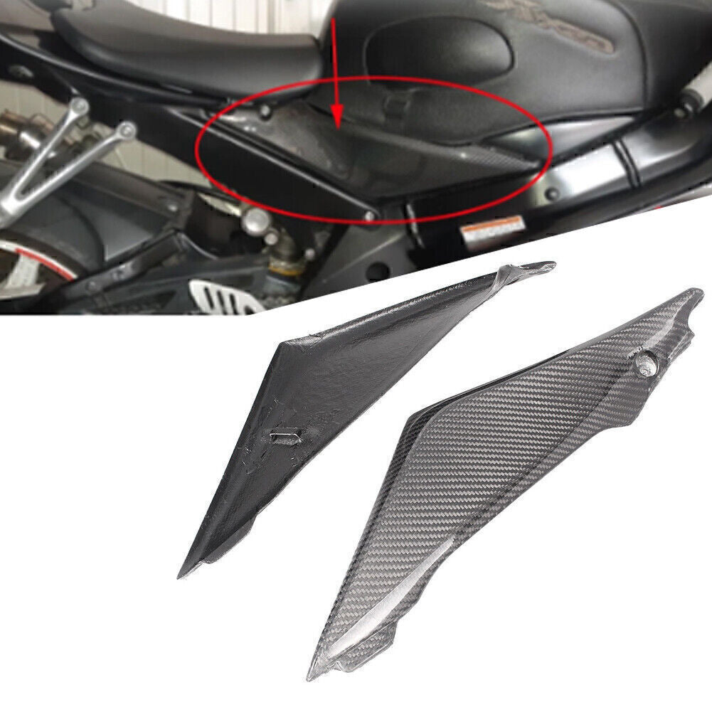 for Suzuki GSXR1000 2005-2006 K5 Black Carbon Fiber Tank Side Fairings Trim