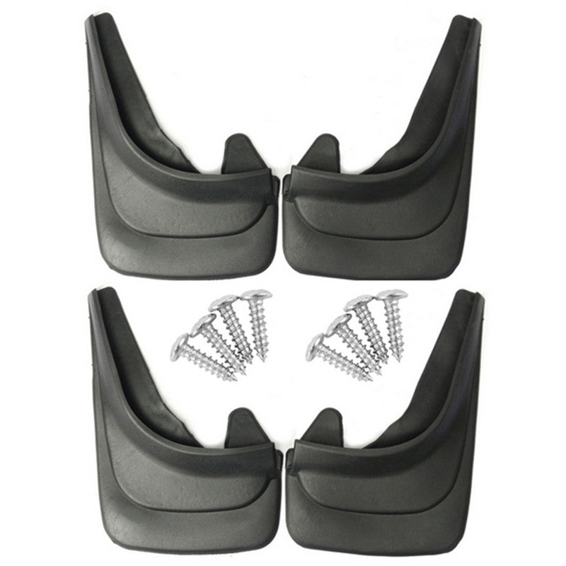 4-Pack Black ABS Plastic Car Mudguards, Mudguard Splash Protectors - n