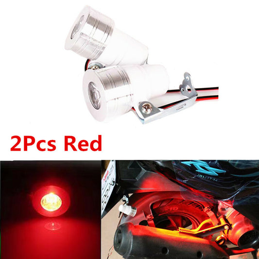 Motorcycle Red Flashing SpotLights Lamp High Brightness Auxiliary Semaphore Bulb