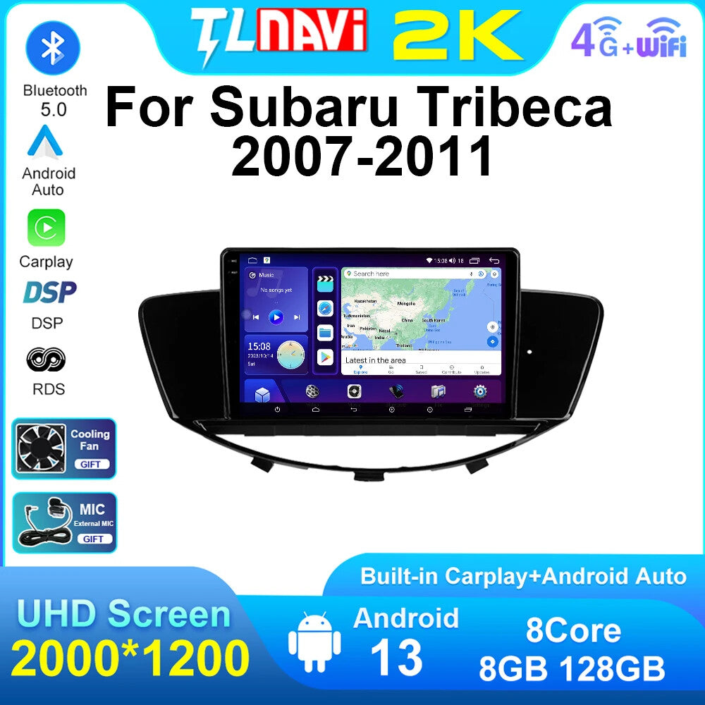 for Subaru Tribeca WX W10 2007-2021 Stereo Car Radio Android CarPlay GPS Player