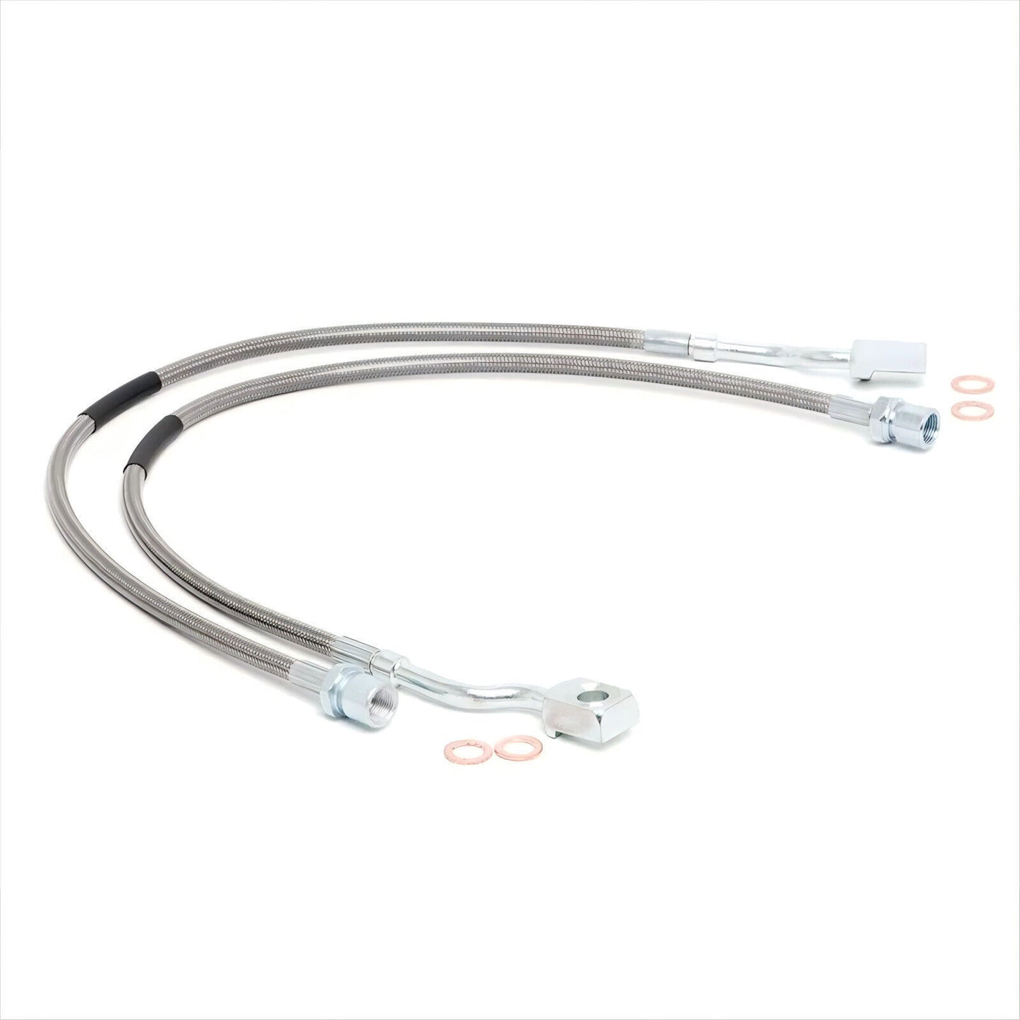 2PCS 89370 Front Steel Extended Brake Lines for Chevy Silverado 1500 2/3500 HD Q