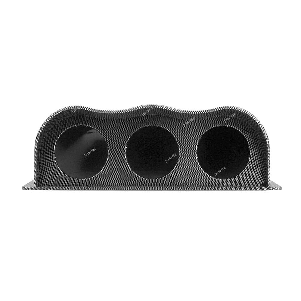 252mm Car Triple Dash Gauge Meter Pod 3 Hole Dashboard Mount Holder Pod Black Q