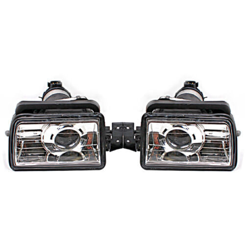 Pair Front bumper fog light daytime running light for BMW 5 E34 1988-1995