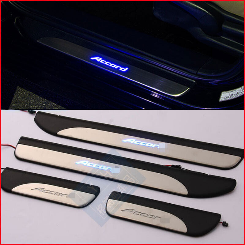 for Honda Accord 2014-2017 LED Illuminated Door Sill Scuff Plate Guard Cover