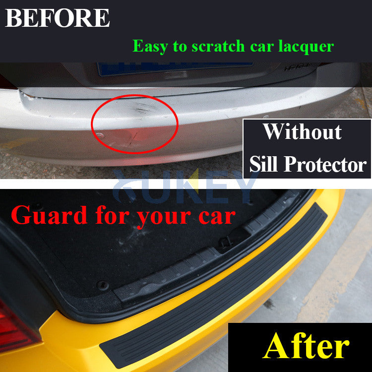 90cm Car Rear Bumper Sill Body Guard Protector Rubber Plate Trim Strip Cover