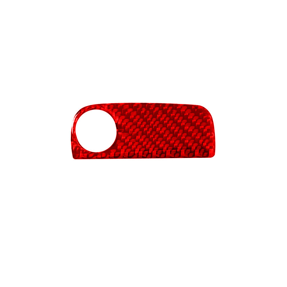 Red Carbon Fiber Passenger Storage Box Switch Cover Trim for Porsche 718 2016-22